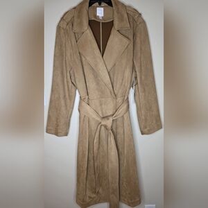 LC Lauren Conrad Women's Size 3XL Lightweight Trench Coat Tan
